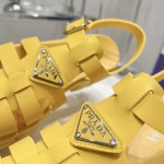 Prada Women Foam Rubber Sandals Yellow