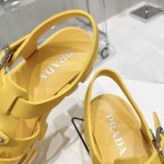 Prada Women Foam Rubber Sandals Yellow