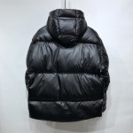 Prada Light Nylon hooded puffer jacket Black