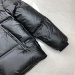 Prada Light Nylon hooded puffer jacket Black