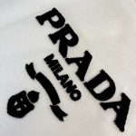 Prada Oversized cotton jersey logo sweatshirt White