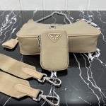 Prada Re-Edition 2005 nylon shoulder bag Beige