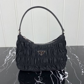 Prada Nylon and Saffiano leather mini bag Black