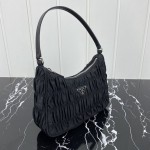 Prada Nylon and Saffiano leather mini bag Black