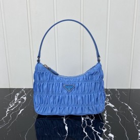 Prada Nylon and Saffiano leather mini bag Blue