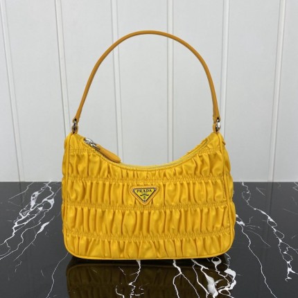 Prada Nylon and Saffiano leather mini bag Yellow