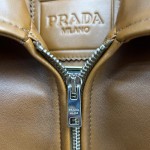 Prada Oversized nappa leather bomber jacket Caramel