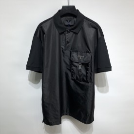 Replica Prada pocket cotton polo