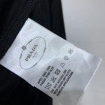 Prada Cotton T-shirt with nylon pocket Black