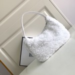 Prada Re-Edition 2000 terry mini bag White