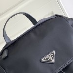 Prada Re-Nylon and Saffiano leather backpack Black