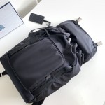 Prada Re-Nylon and Saffiano leather backpack Black