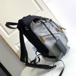 Prada Re-Nylon and Saffiano leather backpack Grey