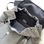 Prada Re-Nylon and Saffiano leather backpack Grey