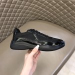 Prada New America'S Cup Leather And Technical Fabric Sneakers Black