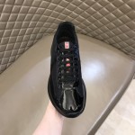 Prada New America'S Cup Leather And Technical Fabric Sneakers Black