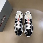 Prada New America'S Leather And Technical Fabric Sneakers Black