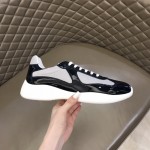 Prada New America'S Leather And Technical Fabric Sneakers Black