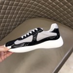 Prada New America'S Leather And Technical Fabric Sneakers Black