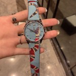 Gucci Blue Leather G-Timeless Watch 38MM with Snake Print