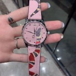 Gucci Pink Leather G-Timeless Watch 38MM with Snake Print