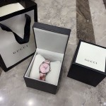 Gucci Pink Leather G-Timeless Watch 38MM with Snake Print