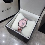 Gucci Pink Leather G-Timeless Watch 38MM with Snake Print