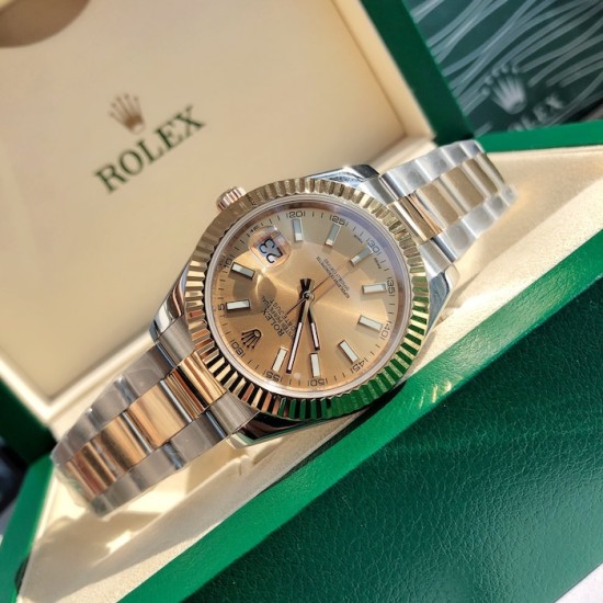 Rolex Datejust 41mm Gold Dial Lumed Marker SS/YG Bracelet