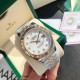 Rolex Datejust 41mm White Dial Diamonds Marker SS/YG Bracelet