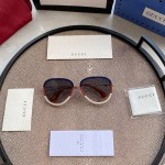 Gucci Aviator metal sunglasses white