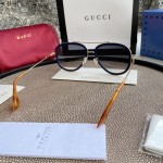 Gucci Aviator metal sunglasses white