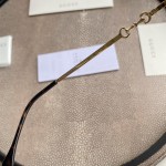 Gucci Square Metal Horsebit-Temple Sunglasses