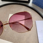 Gucci Oval Metal Sunglasses Blue