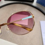 Gucci Oval Metal Sunglasses Blue