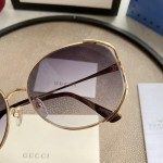 Gucci Oval Metal Sunglasses White