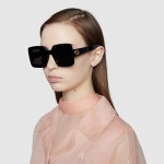 Gucci Square acetate sunglasses black