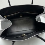 The Row EW Margaux Bag in Black Leather