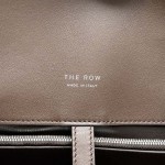 The Row EW Margaux Bag in Chocolate Leather