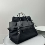 The Row Margaux 17 Inside Out Bag in Nylon Black