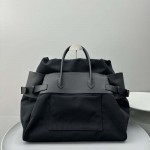 The Row Margaux 17 Inside Out Bag in Nylon Black