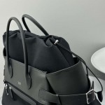 The Row Margaux 17 Inside Out Bag in Nylon Black