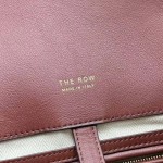 The Row Soft Margaux 17 Bag in Amaranto Smooth Leather