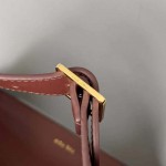 The Row Soft Margaux 17 Bag in Amaranto Smooth Leather