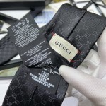 Gucci GG Pattern Silk Tie ‎Black 456520 