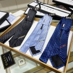 Gucci GG Pattern Silk Tie ‎Black 456520 