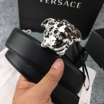 Versace Palazzo Belt With Medusa Black/Silver