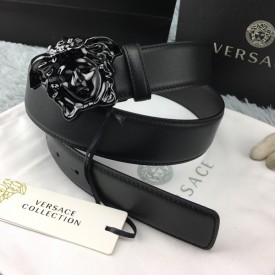 Versace Palazzo Belt With Medusa Black/Black