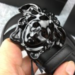 Versace Palazzo Belt With Medusa Black/Black