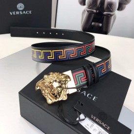 Versace La Medusa Greca Neon Print Belt