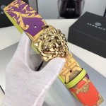 Versace La Medusa Royal Rebellion Belt Oark Orchid Sun Citron